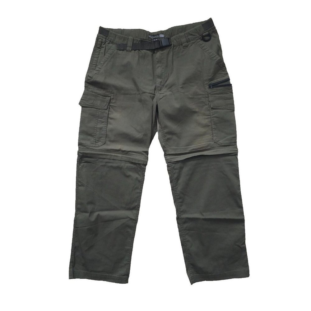 BC Clothing Mens XXLx30 Army Green Convertible Cargo Outdoor Hiking Pants